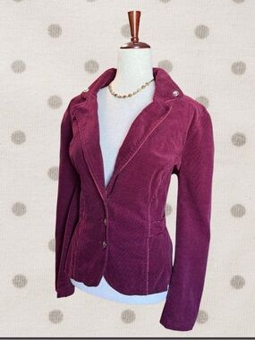 Roz & Ali Corduroy Blazer Size Xl Silver Buttons Retro Y2K Vibes Gilmore